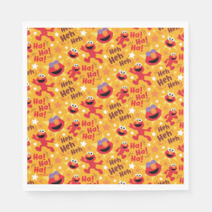 Serviette En Papier Rue Sésame   Elmo Ha ! Ha ! Ha ! Motif