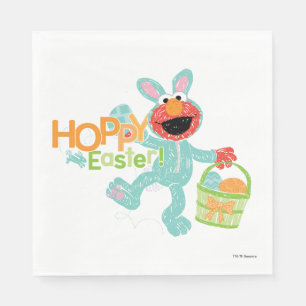 Serviette En Papier Rue Sésame - Elmo Pâques Hoppy