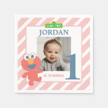 Rue Sésame | Elmo - Premier Anniversaire Papier Na