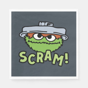 Serviette En Papier Rue Sésame Oscar the Grouch Scram!