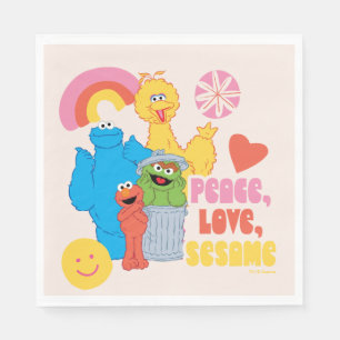 Serviette En Papier Rue Sésame Paix, Amour, Sésame