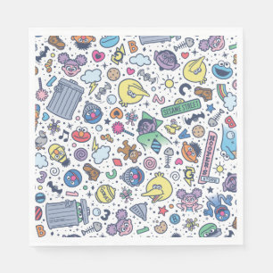 Serviette En Papier Rue Sésame Sesame Pals DoodMotif