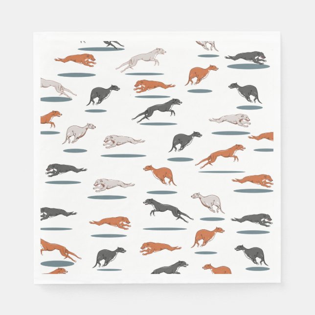 SERVIETTE EN PAPIER RUNNY GRAY HOUND 12000 TRANS (Devant)