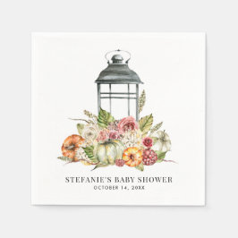 Serviette En Papier Russe Aquarelle Automne Harvest Lanterne Baby show