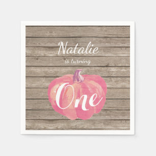 Serviette En Papier Russe Citrouille Automne Premier anniversaire fête