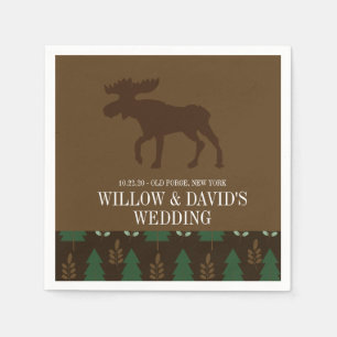 Serviette En Papier Russe Moose Nature Pine Tree Napkin