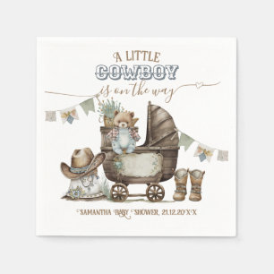 Serviette En Papier Rustic Boho Country Wild West Boy Douche