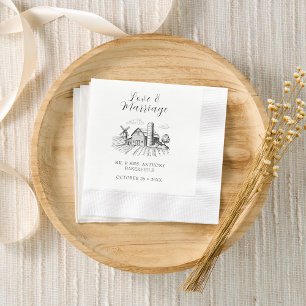 Serviette En Papier Rustic Country Western Barn Mariage Cocktail