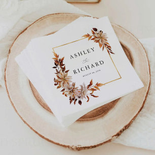 Serviette En Papier Rustic Fall quitte Mariage