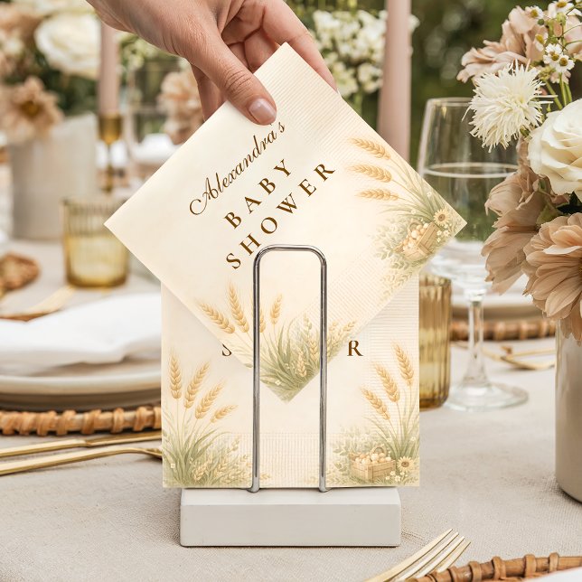 Serviette En Papier Rustic Farm Meadow Baby Shower (Créateur téléchargé)