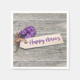 Serviette En Papier Rustic Happy Norooz Hyacinth - Papier Napkin