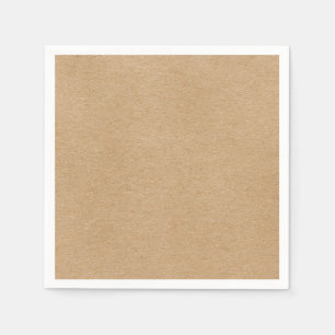 Serviette En Papier Rustic Kraft Simple Élégant Bohème