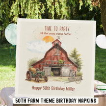 Rustic Red Grange ferme Anniversaire Tractor Party