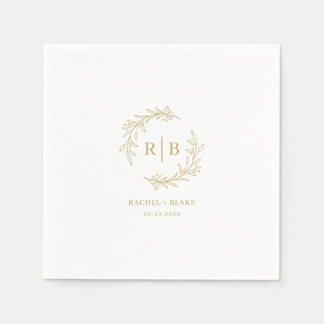 Serviette En Papier Rustic Wreath Mariage Rehearsal Party (Devant)