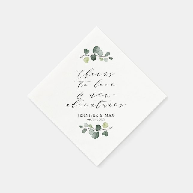Serviette En Papier Rustique Chic Eucalyptus Nouveau papier Aventures (Coin)