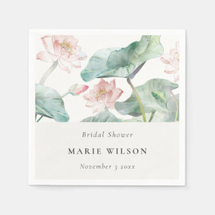 Serviette En Papier Rustique Moderne Pastel Rose Fête de Mariage au Ly