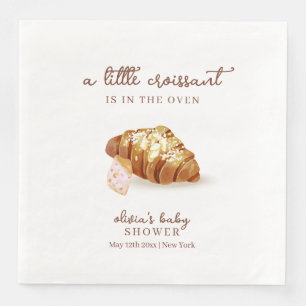 Serviette En Papier Rustique Paris Boulangerie Pâtisserie Croissant Ba