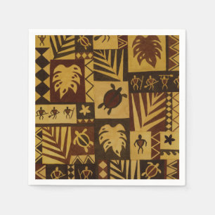 Serviette En Papier Rusty Tapa Hawaiian Warriian Papier Napkins