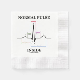 Serviette En Papier Rythme Cardiaque Normal à l'Électrocardiogramme