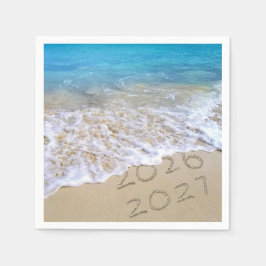 Serviette En Papier Sable de plage Nouvel An 2027