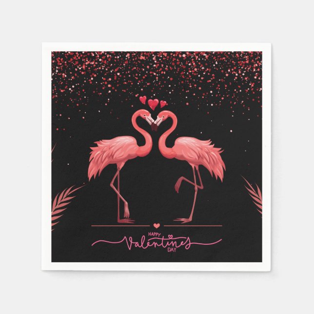 Serviette En Papier Sac cadeau - Flamant rose rose (Devant)
