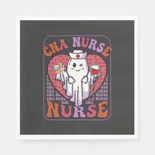 Serviette En Papier Sac infirmière Cna Halloween fantôme stéthoscope s