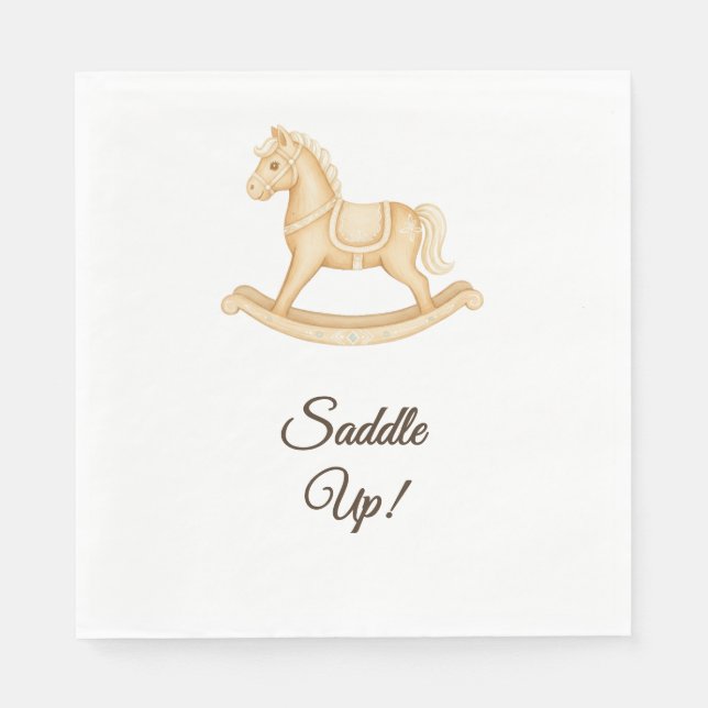 Serviette En Papier "Saddle Up" Boho Western Baby shower Napkin (Devant)