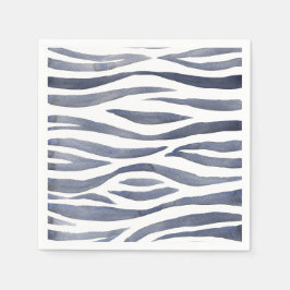 Serviette En Papier Safari africain | Motif de zèbre aquarelle