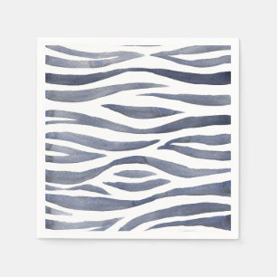 Serviette En Papier Safari africain Motif zèbre à l'aquarelle