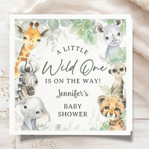 Serviette En Papier Safari Jungle Animaux Fête de Naissance