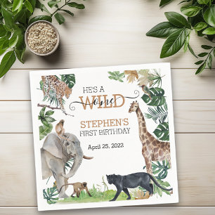 Serviette En Papier Safari Jungle Anniversaire Sauvage Black Panther