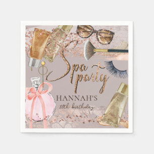 Serviette En Papier Safari Parties scintillant Spa Anniversaire