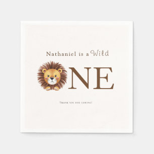 Serviette En Papier Safari sauvage un 1er anniversaire