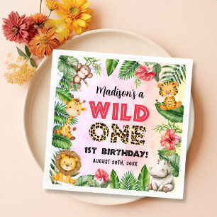 Serviette En Papier Safari Wild One 1er anniversaire