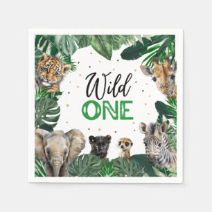 Serviette En Papier Safari Wild un 1er anniversaire