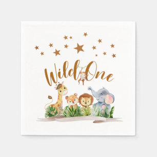 Serviette En Papier Safari Wild Un Anniversaire