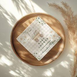 Serviette En Papier Sage Daisy Silly Goose Baby Shower