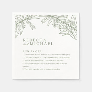 Serviette En Papier Sage Green Fun Facts Simple Botanique