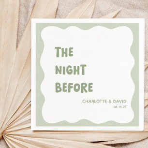 Serviette En Papier Sage Green Moderne Soirée de fête de bienvenue Dîn