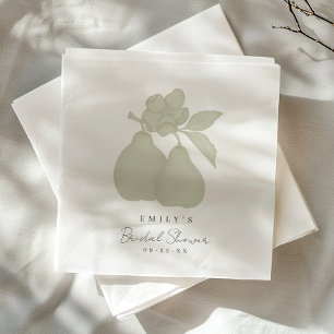 Serviette En Papier Sage Green Perfect Fête des mariées de poire Napki