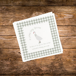 Serviette En Papier Sage Green Preppy Silly Little Goose Baby shower