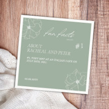 Sage Green Script Floral Fun Faits Mariage