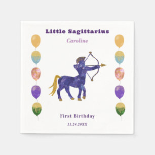 Serviette En Papier Sagittaire Zodiaque 1er Ballons d'anniversaire Art