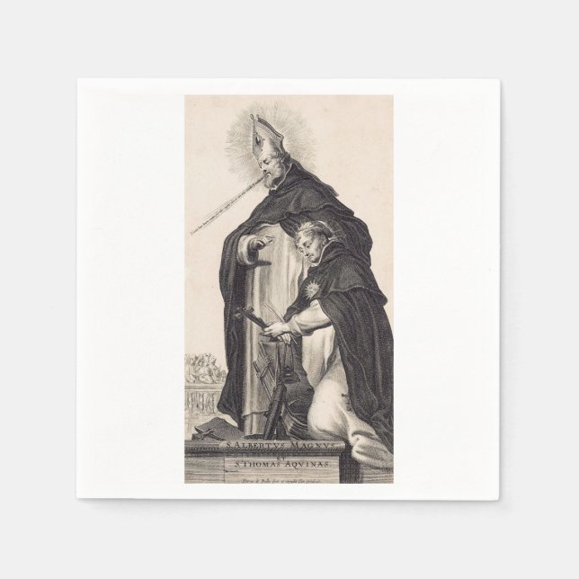 Serviette En Papier Saint Albert le Grand et saint Thomas d'Aquin (Devant)