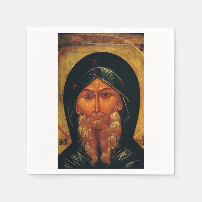 Serviette En Papier Saint Antoine du désert (Devant)