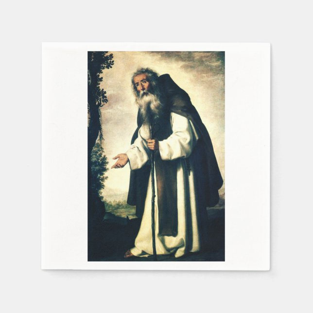 Serviette En Papier Saint Antoine l'Anchorite (Devant)