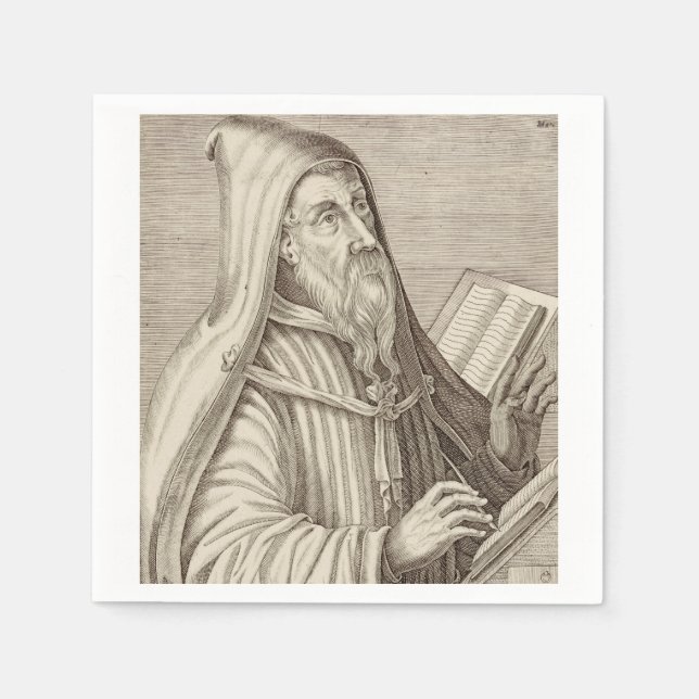 Serviette En Papier Saint Augustin d'Hippone Docteur de l'Église (Devant)