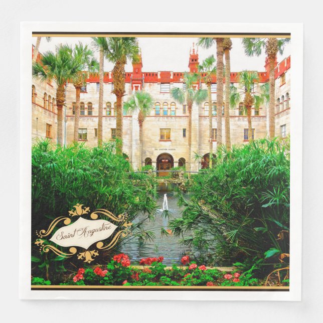 Serviette En Papier Saint Augustine Florida Lightner Museum & Gardens (Devant)
