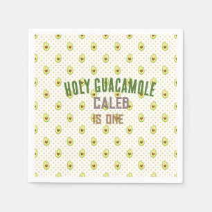 Serviette En Papier Saint-Guacamole Fiesta Avocado 1er anniversaire