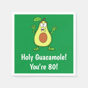 Serviette En Papier Saint Guacamole Vous êtes 80 Drôle Avocado Napkins